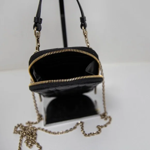 Christian Dior Lady Call'in Phone Holder Crossbody Shoulder Leather Purse Bag